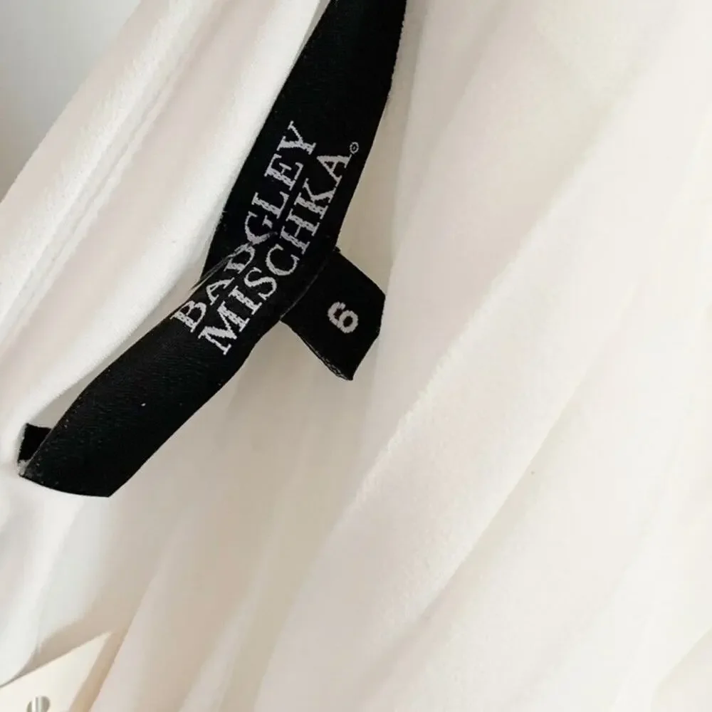 Anthropologie BHLDN Sloane Ivory Pleated Maxi Dress NWT 6 - Picture 5 of 5